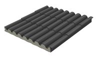 Paneles Sándwich TEJA NEGRO 9011 en Valencia para cubiertas.